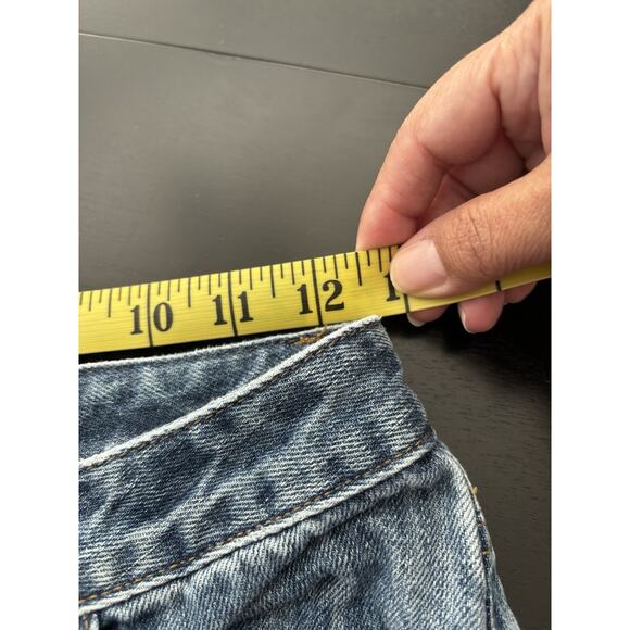 VTG HTF 90s Y2K Grunge Billabong Wide Leg Flare Distressed Jeans Sz 25” Studded - Picture 11 of 14